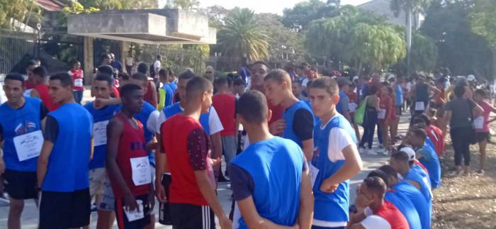 Momentos antes de la carrera.