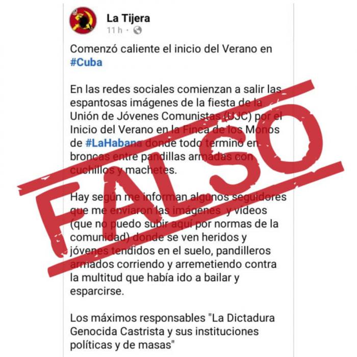 Noticias falsas sobre finca de los monos