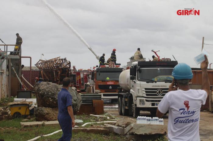Incendio en tanque de combustible de termoeléctrica Antonio Guiteras