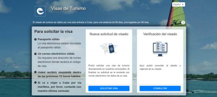 Evisa, plataforma de visado electrónico para viajar a Cuba