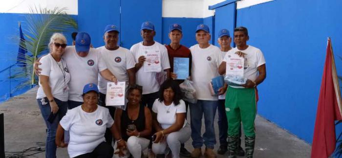 Trabajadores reconocidos en el acto