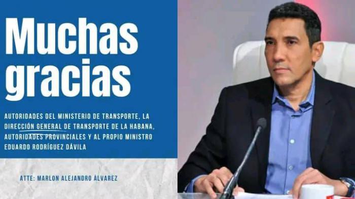 Agradecimiento a ministro Transporte y otras autoridades