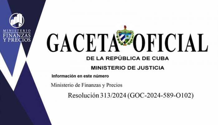 Resolución 313 del MFP en Gaceta Oficial