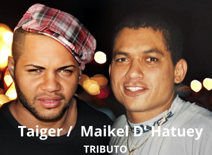 El Taiger y el músico creador del tema: Maykel D´Hatuey. 