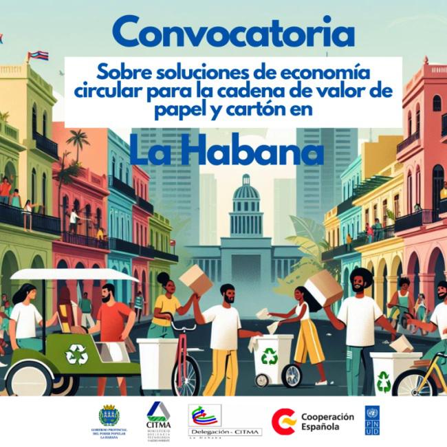 Convocatoria del Gobierno de La Habana sobre soluciones de economía circular para la cadena de valor de papel y cartón en La Habana