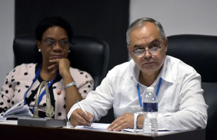 Inés María Champán Waugh, viceprimera ministra de Cuba y Osvaldo Vento Montiller, titular del Inder