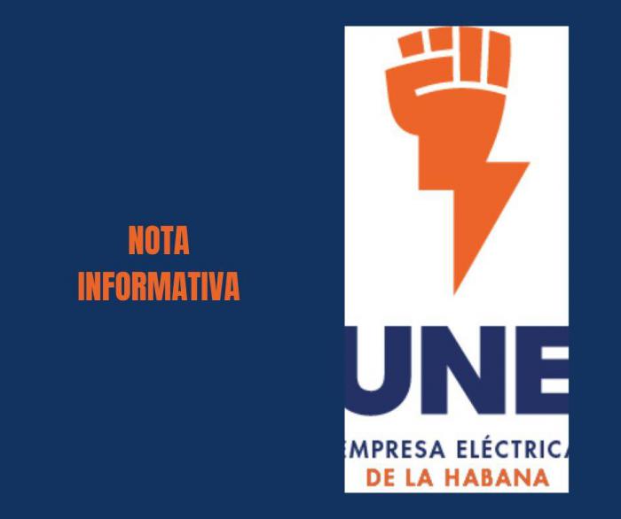 Nota informativa de la Empresa Eléctrica de La Habana