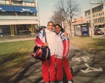 Niuvys Rosales junto a Yojan Fidel García en el Campeonato Mundial de Gotemburgo 97’.