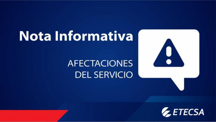 Nota informativa de ETECSA