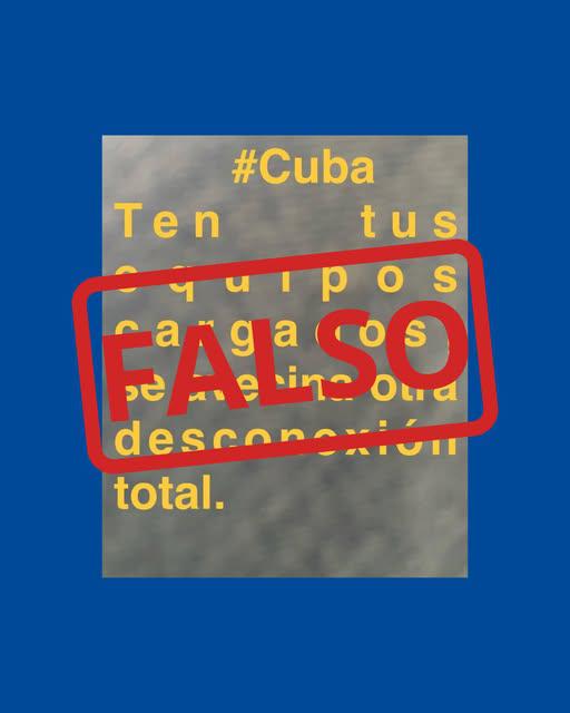 Falsa noticia sobre desconexión total del SEN en Cuba