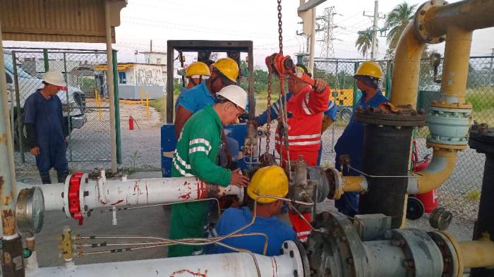 Mantenimiento en planta de producción Melones, de gas manufacturado