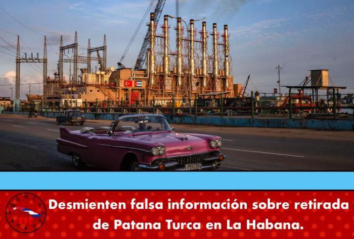 Patana Turca en La Habana, desmienten información falsa sobre su retirada.