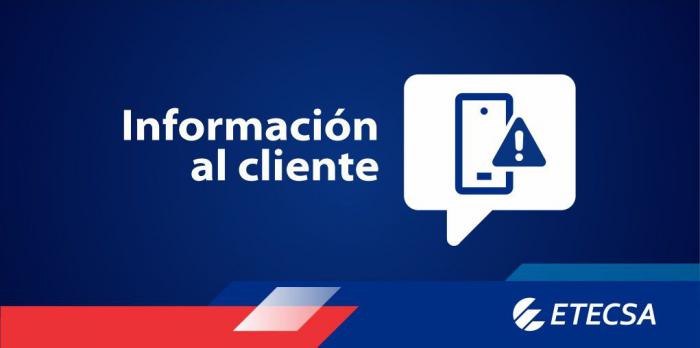 Información al cliente de Etecsa