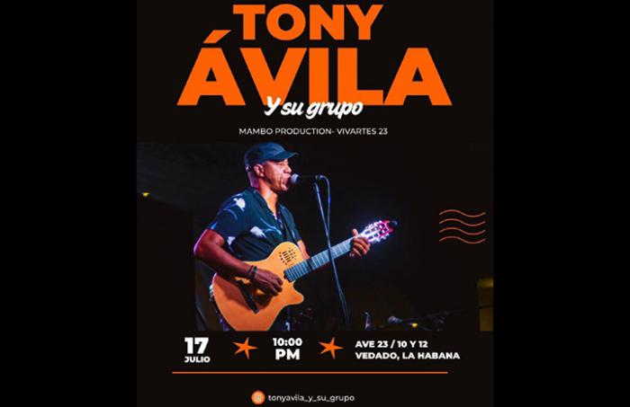 La música de Tony Ávila esta noche en 
