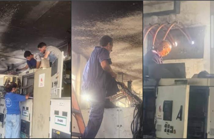 Descarga eléctrica causa incendio en subestación Apolo