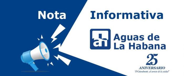 Nota informativa de Aguas de La Habana