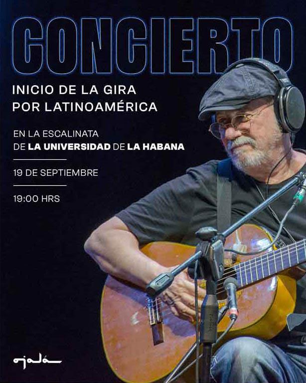 Anuncio concierto de Silvio Rodríguez