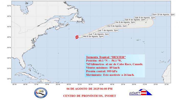 Cono de trayectoria de tormenta tropical Erin