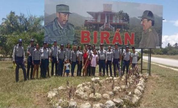 Combatientes del MININT rinden homenaje a Fidel