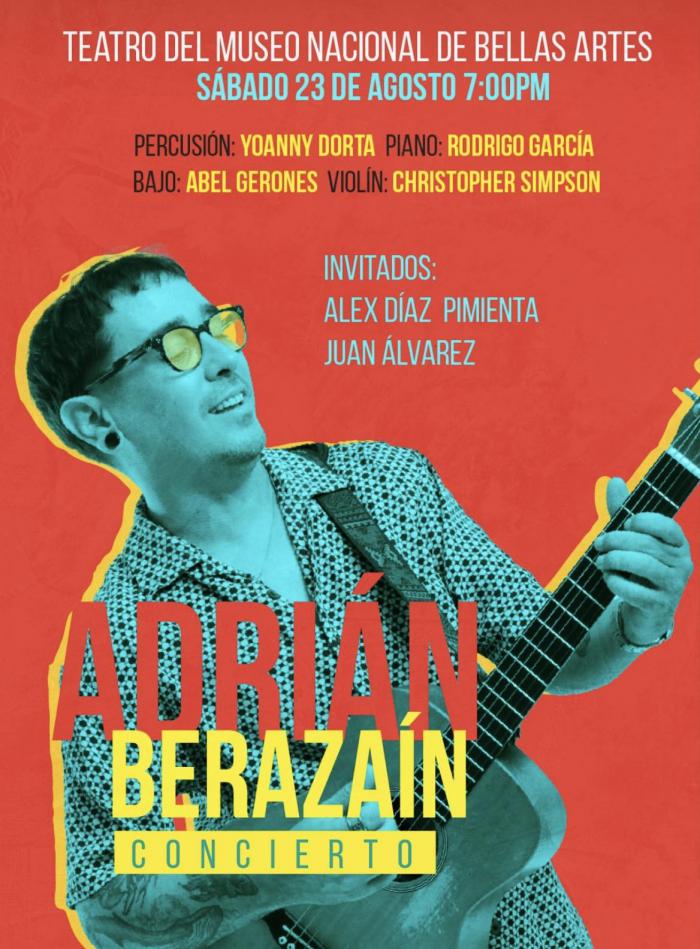 Adrián Berazaín en concierto este sábado