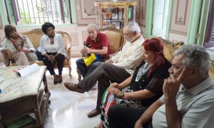 Representantes del Movimiento Independentista Nacional Hostosiano de Puerto Rico en La Habana