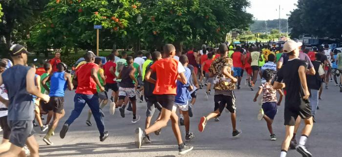 Andarines en una carrera