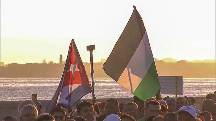 Acto de solidaridad con Palestina en Tribuna Antiimperialista