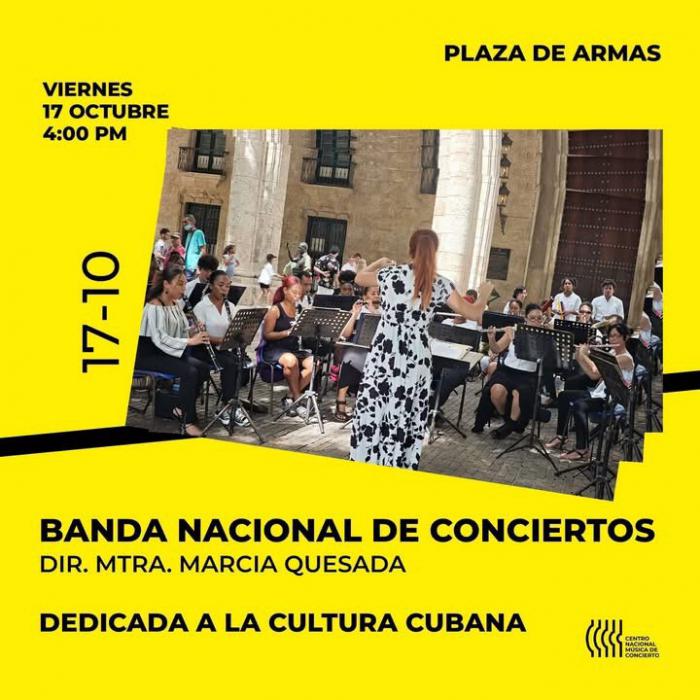 Banda Nacional de Conciertos, dedicado a la cultura cubana el 17 de octubre