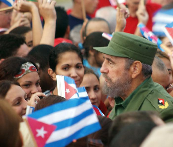 Fidel y el pueblo.