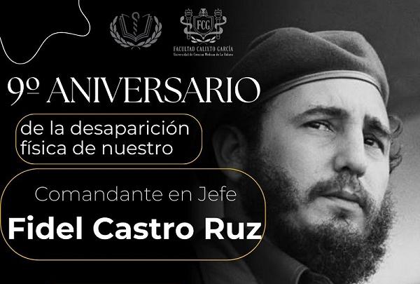 Homenaje a Fidel en el 9no aniversario de su fallecimiento