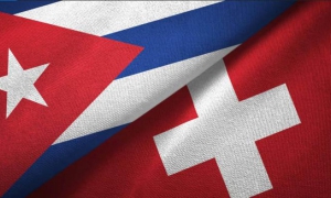 Banderas de Cuba y Suiza