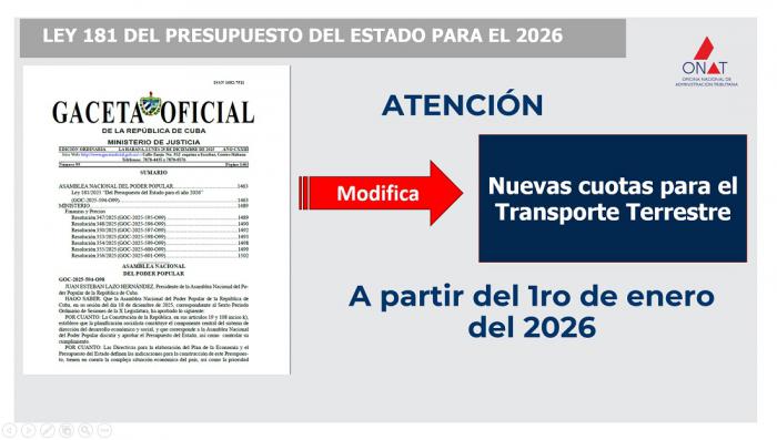 Nuevas cuotas para transporte terrrestre