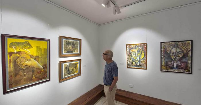 Exposición de obras premiadas y finalistas en 1er Concurso Nacional de Gráfica Expandida, en galería Villa Manuela, de la UNEAC