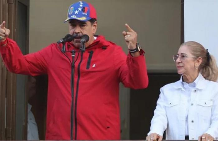 Nicolás Maduro Moros y  la primera dama, Cilia Flores