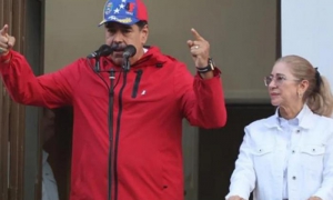 Nicolás Maduro Moros y  la primera dama, Cilia Flores