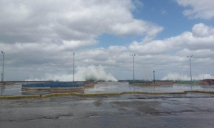 Penetraciones del mar en el Vedado, próximo al malecón