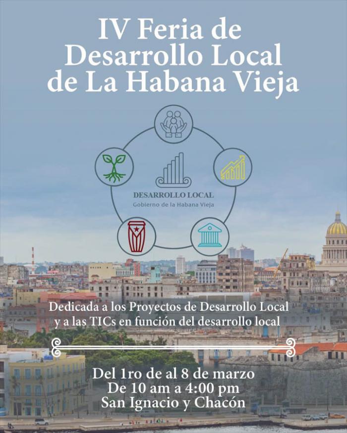 Cartel de IV Feria de Desarrollo Local de La Habana Vieja