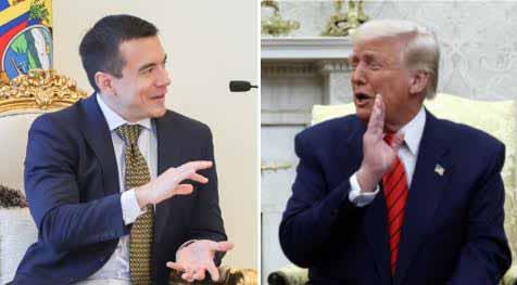 Presidente de Ecuador, Daniel Noboa-Donald Trump