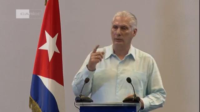 Comparecencia de Díaz-Canel ante medios de comunicación