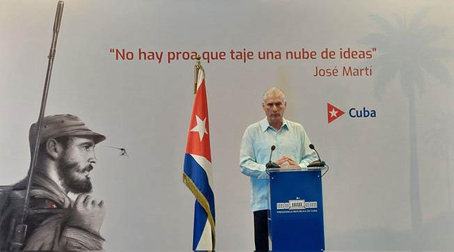 Comparecencia de Díaz-Canel ante medios de comunicación