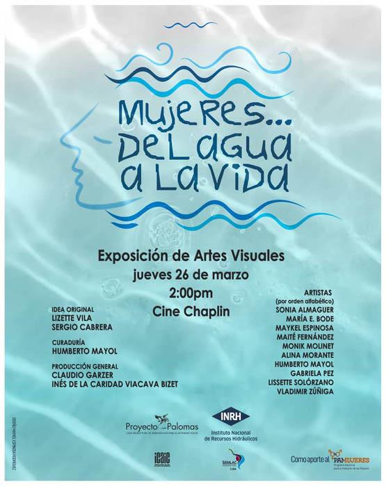 Cartel de la exposición Mujeres...Del agua a la vida