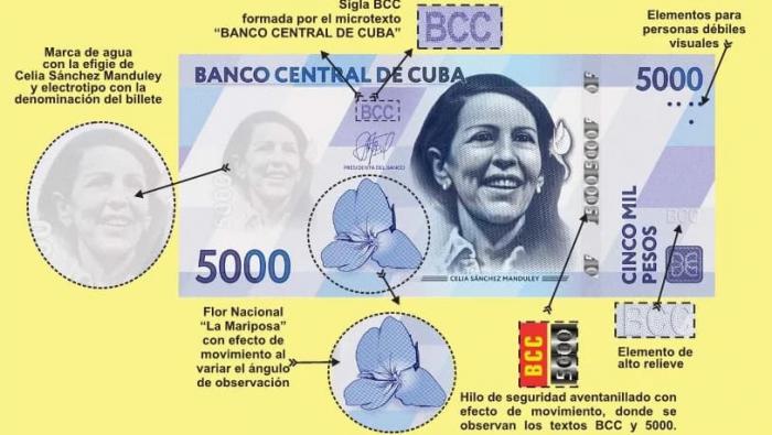 Nuevo billete de cinco mil pesos
