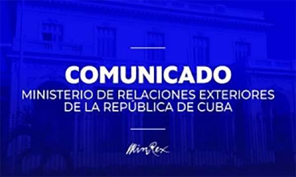 Comunicado del MINREX