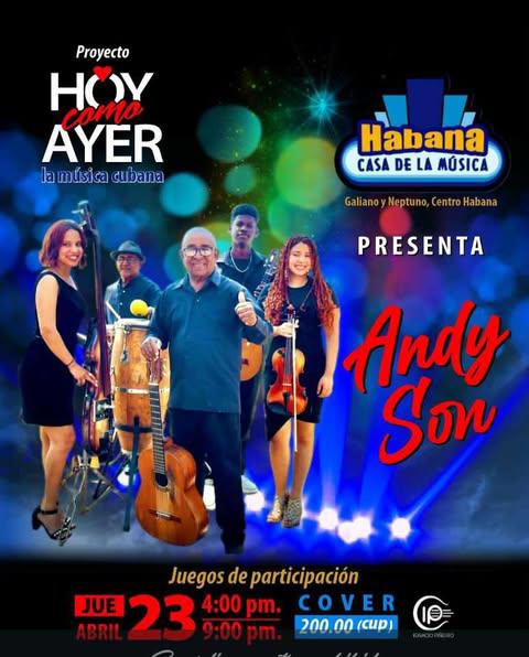 Cartel del espectáculo Hoy como ayer en la Casa de la música Habana