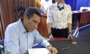 Ministro de Transporte Eduardo Rodríguez Dávila