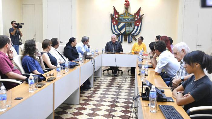 Visita de Presidente Díaz-Canel a Universidad de La Habana