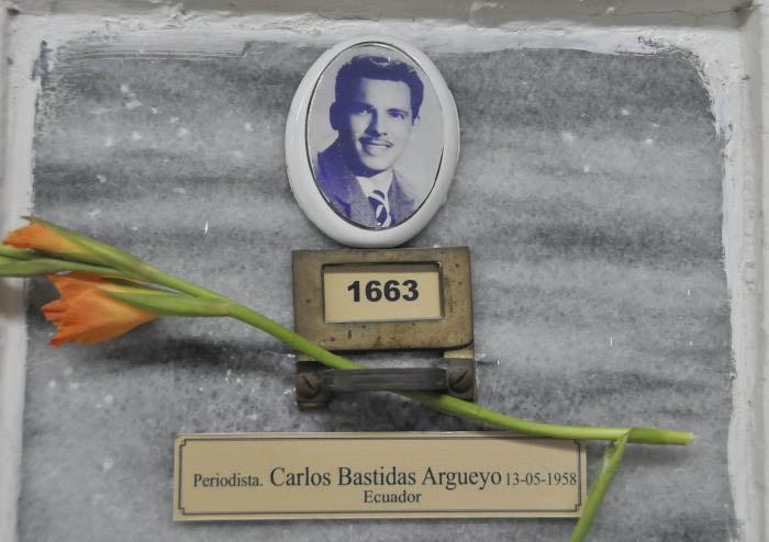 Lugar donde reposan los restos de Carlos Bastidas Argüello en la necrópolis de Colón.