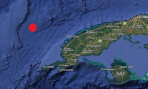 Sismo al noroeste de Mantua, Pinar del Río, el 8 de junio de 2026. Imagen: Cenais.