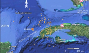  Mapa sobre el singular terremoto al occidente de Cuba