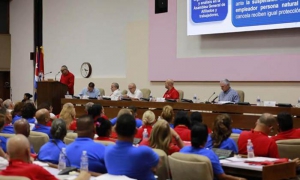 Díaz-Canel en Congreso de la CTC